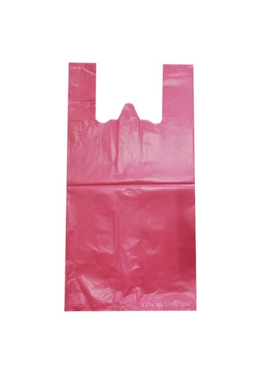 Kalın Pembe Poşet Büyük Boy Hışır Atlet Poşet 1 KG