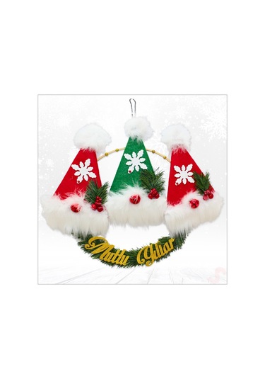 Yılbaşı Mutlu Yıllar 50cm Lüks Kapı Çelengi