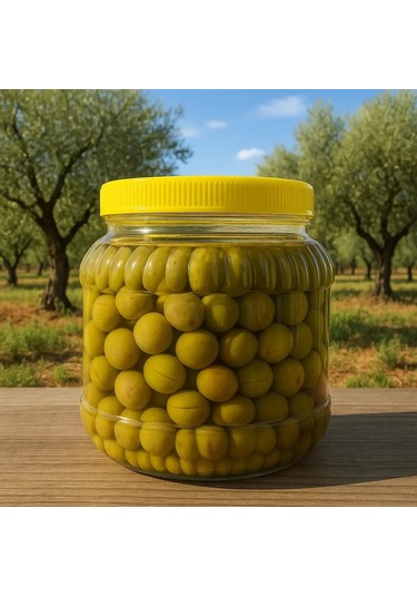 1 Kg Yeşil Kırma Zeytin Edremit - 1 Numara