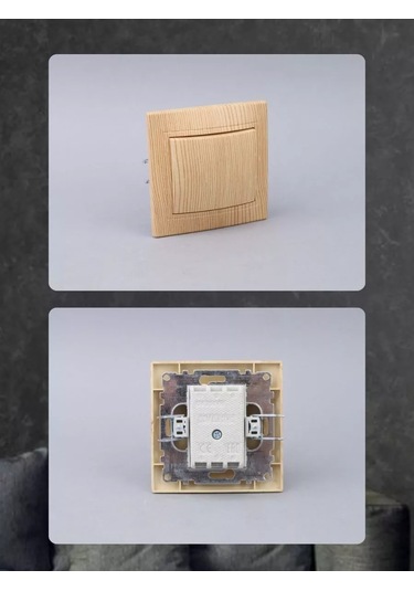 Tdmelectric Tek Tuşlu Ahşap Kaplamalı Işık Anahtarı 231289971