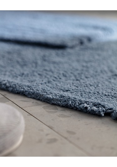 Farges 2'li Pamuklu Banyo Paspası - İndigo 8684427185285 Indigo