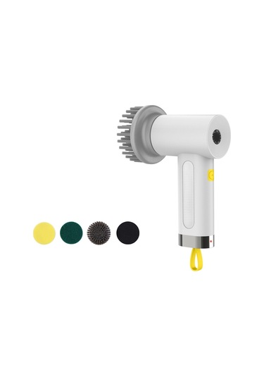 Sones Çok İşlevli El Tipi Kablosuz Elektrikli Temizleme Fırçası Fildişi Beyazı
