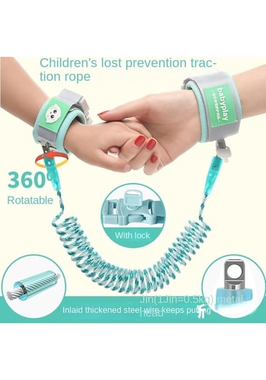 Eastmeeetwest--karanlıkta Parlayan Anahtar Kilitli Çocuk Gezinme Önleyici Bileklik Yeşil