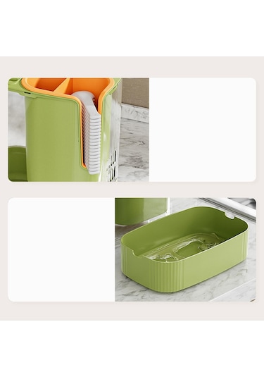 Homyl Bıçak Bloğu Tutucusu Çiftlik Evi Mutfak Alet Depolama Gosterildigi Gibi