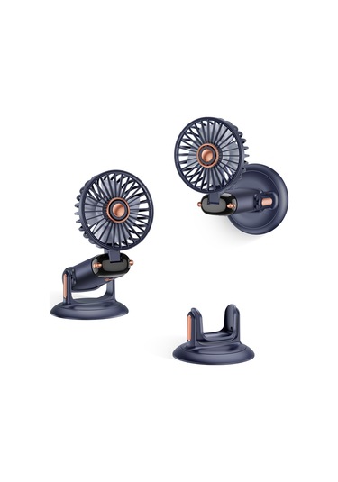 Usb Mini El Tipi Döner Tabanlı Küçük Fan 2400mah Mavi