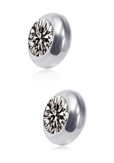 Gri Kadın Küpe Kişilik Dekoratif Hip Hop Köpüklü Mavi Rhinestone Unisex Tarzı Küpe Takı Aksesuarları Gri