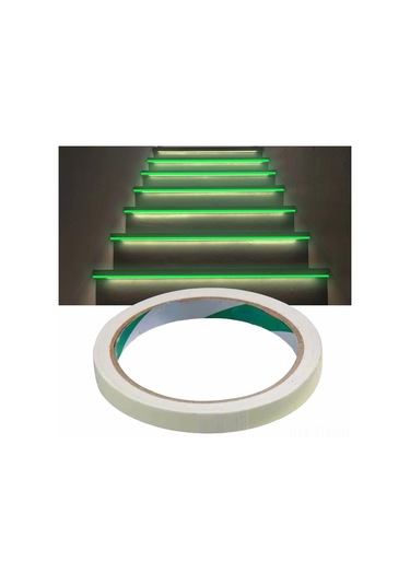 Dianziye Yeşil Işıklı Dekoratif Bant, 3m X 1cm, Tek Paket, Gece Görünürlüğü Sağlar Yeşil
