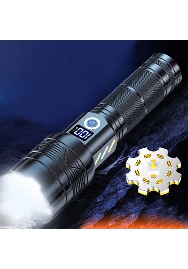 Mso Profesyonel 20watt 5000mah Powerbank Type-c Led Fener Siyah