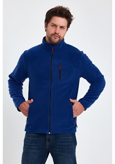 Monox Erkek Outdoor Fermuarlı Polar Ceket 001 Saks