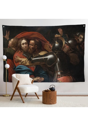 Caravaggio -isanın İnişi Duvar Örtüsü - The Taking Of Christ-7146