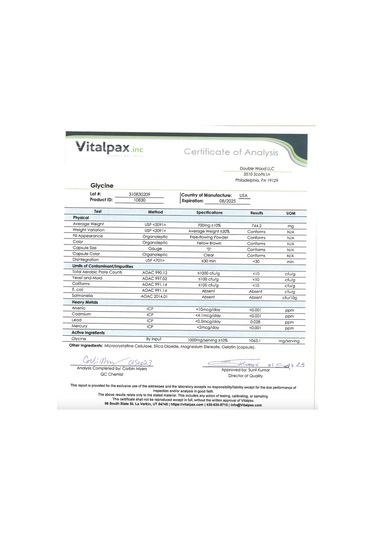 Double Wood Glycine 1,000mg 300 Capsul "relaxing" Usa 3941