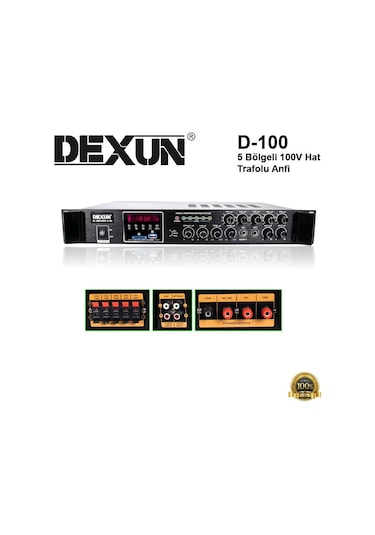 Dexun D-100 5 Bölgeli 100V Hat Trafolu Anfi