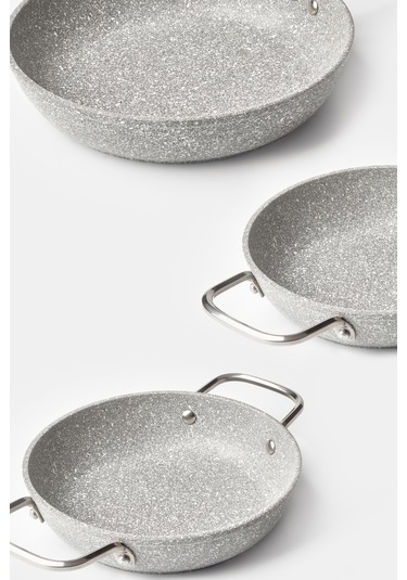 You Granit 4 Parça Tava Sahan Seti Gri