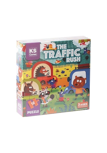 Prs 32702 The Traffic Rush Pre School Puzzle 12 Parça