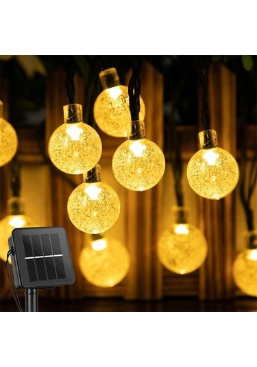 Novahub Sıcak Beyaz Güneş Dize Işıklar Açık Tatil Aydınlatma Led Kristal Küre Işıklar Bahçe Noel Parti İçin Su Dekoratif Led Işık 56379688 Diğer Diğer