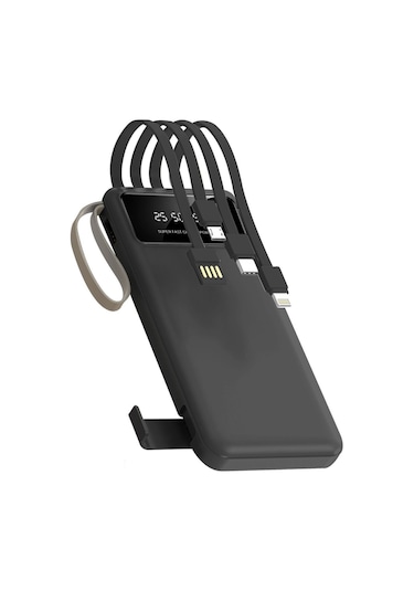 4 Çıkışlı Digital Göstergeli Fenerli 10.000 Mah Powerbank