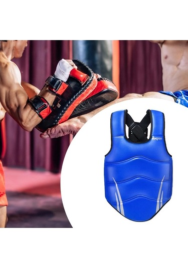 Pazly Suntek Karate Göğüs Koruyucu Elastik Boks Sporu S-mavi Mavi Mavi