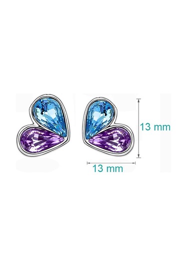 Kristal Taşlı Renkli Yusufçuk Kolye Küpe  Seti Çok Renkli