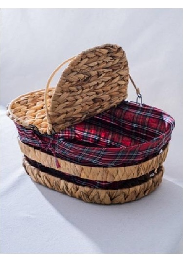 Acar Sep-07856 Kapaklı Piknik Sepeti Kahverengi