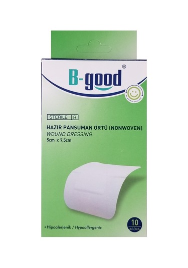 B-Good Hazır Pansuman Örtü 5X7.5Cm 10Lu Nonwoven Yara Örtüsü