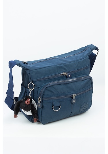Krinkıl / Klinkır Su Geçirmez Kumaş Çok Gözlü Çapraz Kol Ve Omuz Postacı Çantası Lacivert 9507 Lacivert