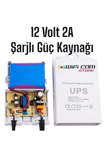 12 Volt Ups Adaptör Şarjlı Voltaj Korumalı Güç Kaynağı