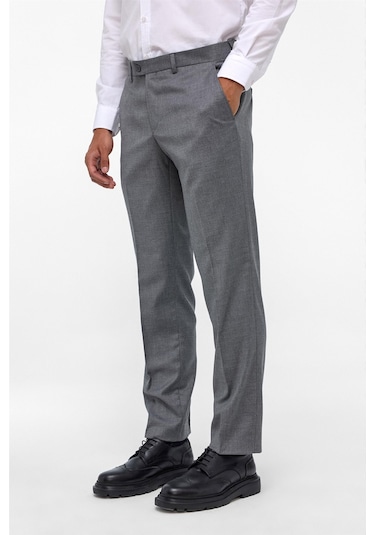 SÜVARİ Antrasit Regular Armürlü Kumaş Pantolon