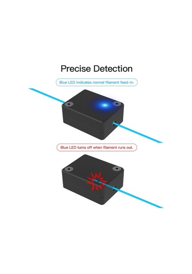Flybuy Creality Filament Dedektör Kiti - Ender-3 V3 Se/ke İçin Led Göstergeli Otomatik Algılayıcı Paketli Siyah