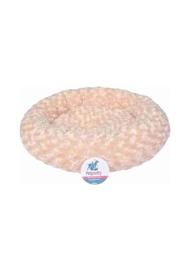 Pet Pretty Simit Yatak Peluş Beyaz 55x55cm