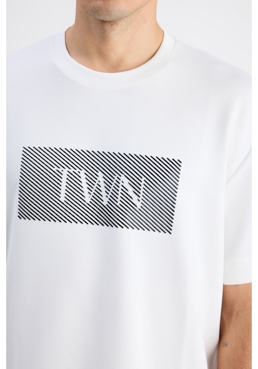 Twn Relaxed Fit Ekru Düz T-shirt 6ec146171620m Çok Renkli