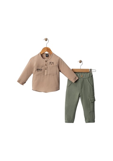 Celira Cnz Erkek Çocuk Gömlekli 2 Li Takım 5-8 Yaş Yeşil