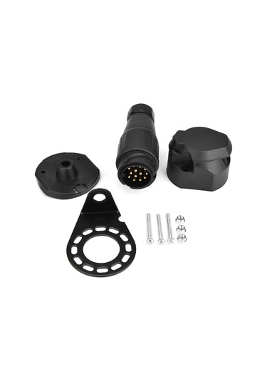 Springsun 12v Avrupa Standartı 13 Pinli Tırnak Soketi Seti - Konnektör, Demirleme Braketi İle - Fren, Sinyal Ve Yan Lambaları İçin - Karavan, Kamyon, Tırnak Uyumlu