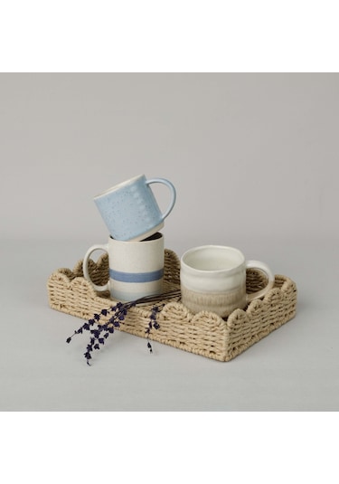 Linens Jose Seramik 400 Ml Kupa Ekru-mavi MAvi