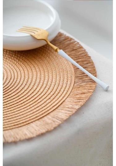 Digithome Acar 6 Lı Amerikan Servisi Supla Yuvarlak Kahverengi 38 Cm Acr-286/20 Kahverengi