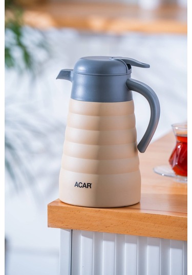 Acar Karat X Paslanmaz Çelik Boğum Detaylı Termos Bej - 1.5 L Bej