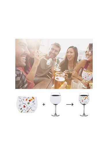 Ulzyvf Şarap Kadehi Kılıfı Süblimasyon Malzemeleri Beyaz Boşluklar Qv Beyaz