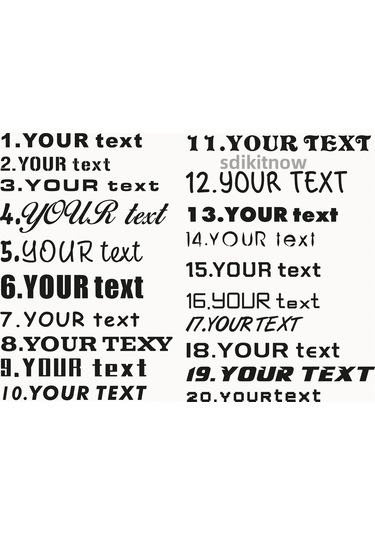 Özel Metin Araba Etiketi Benim Adım Instagram Facebook Logo Web Sitesi X Youtube Black 20cm Length 1 Piece Set