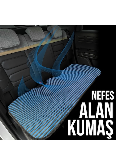 Rover 25 Uyumlu Koltuk Kılıfı Minder Çizgili Siyah Mavi 2+1 Ön Arka Set