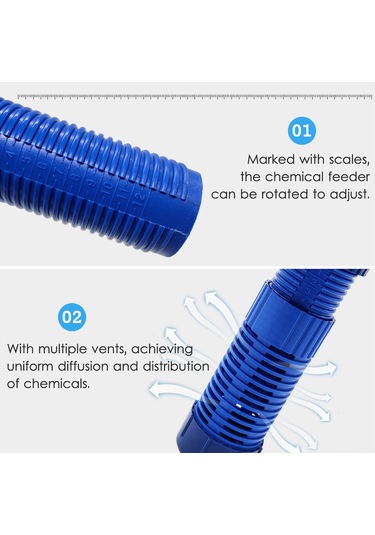 Kosona Yüzme Havuzu Kimyasallı Dağıtıcı, Ölçü İzli Rotatif Ayar, Abs Malzeme, Yüzen Dezenfektör