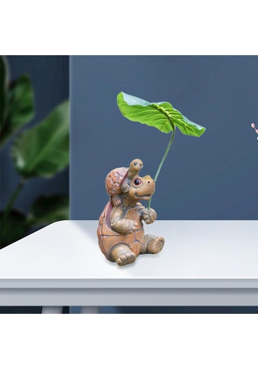 Homyl Kaplumbağa Şekilli Heykel Dekoratif El Yapımı Süs