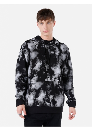 Colin's Colins Regular Fit Baskılı Siyah Erkek Sweatshirt Cl1066554 Siyah