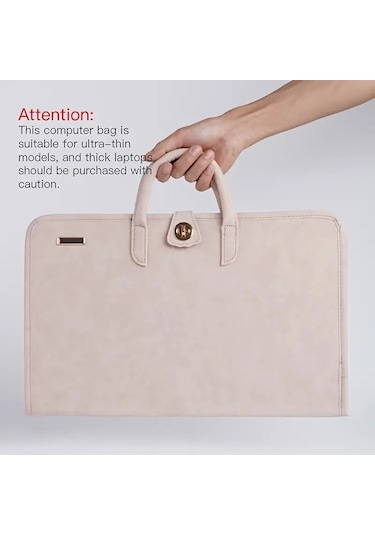 Dizüstü Bilgisayar Çantası, Modern Pembe Pvc Suni Deri Çanta, Ofis, Seyahat Ve Çalışma İçin Uygundur ,15.6/16 Diğer