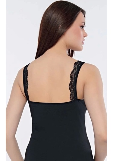 Kolcu Ribana Omuz Dantel-kb2590-siyah Siyah