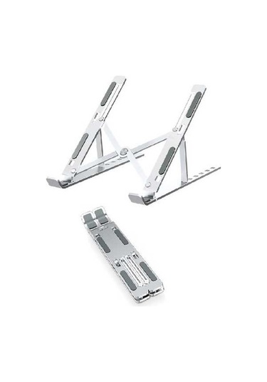 Pazly Bilgisayar Standı - 6 Ayarlanabilir Yükseklikli Dizüstü Bilgisayar Tutucu - Ergonomik Alüminyum Stand