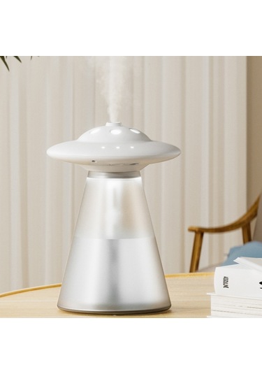 Fx-041 Usb Şarjlı Ufo Şekli Gece Lambası Nemlendirici Fildişi Beyazı