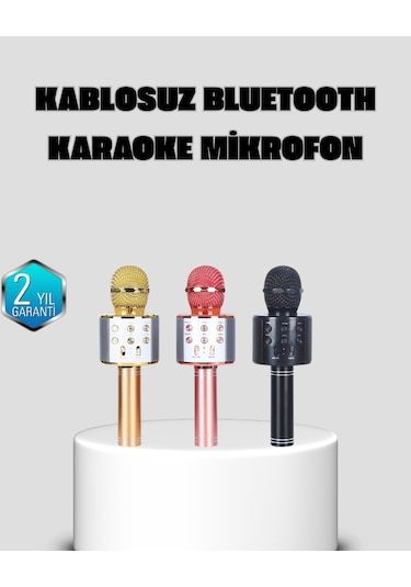 Taşınabilir Karaoke Mikrofon - Bluetooth, Usb Ve Aux Girişli