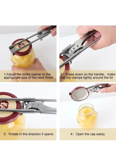 Liangmei Ayarlanabilir Çok Fonksiyonlu Şişe Açacağı Paslanmaz Ahşap