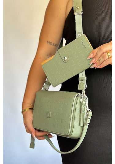 Jps-orta Boy Spor Model Çok Bölmeli 2 Asklı Kadın Çapraz Omuz Çantası 4036 Yeşil Kombin Yeşil