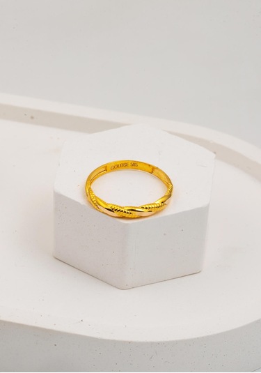 Bilezikci 14 Ayar Altın Burgulu Yüzük Sarı Altın