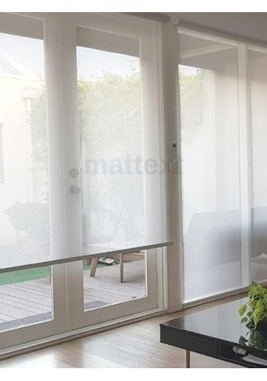 Beyaz Sun Screen Stor Perde Beyaz